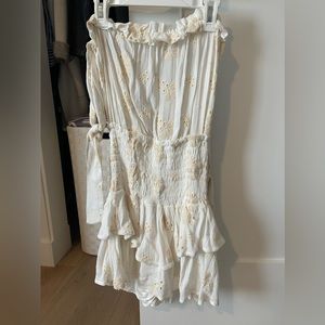 Blue Life White Embroidered Romper
